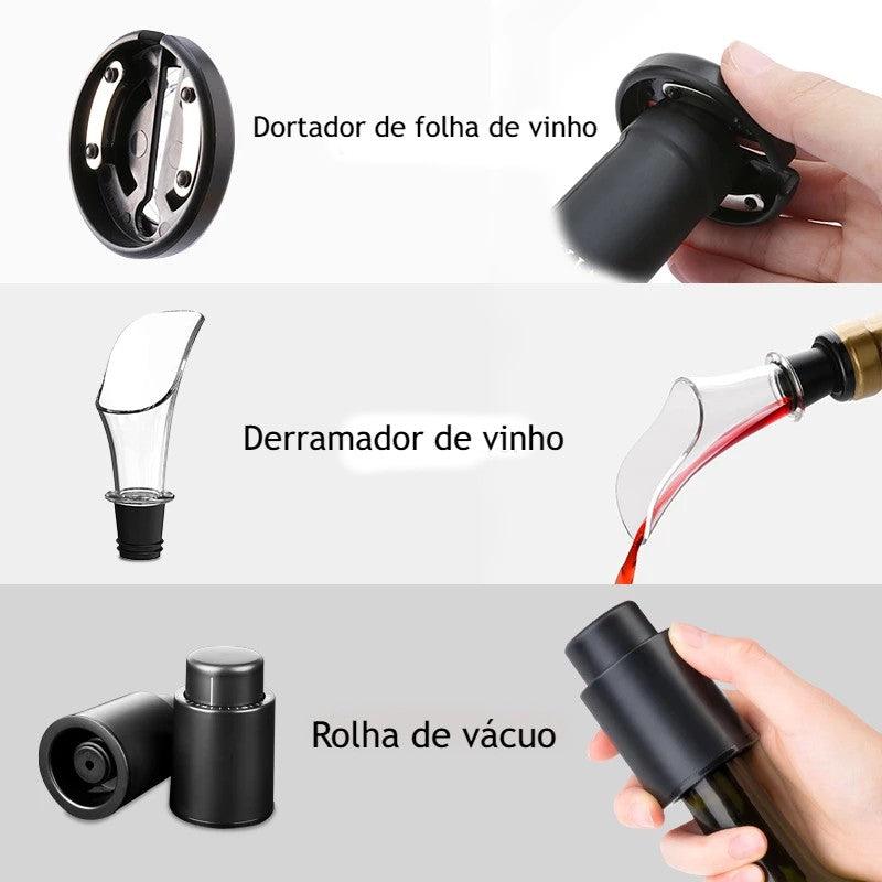 Abridor de vinho elétrico Warm House recarregável automático - Point Smart